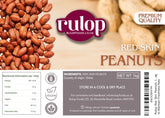 Rulop Red Skin Peanuts 1kg - Unroasted, Unsalted Red Crunchy Peanuts - Vegan and